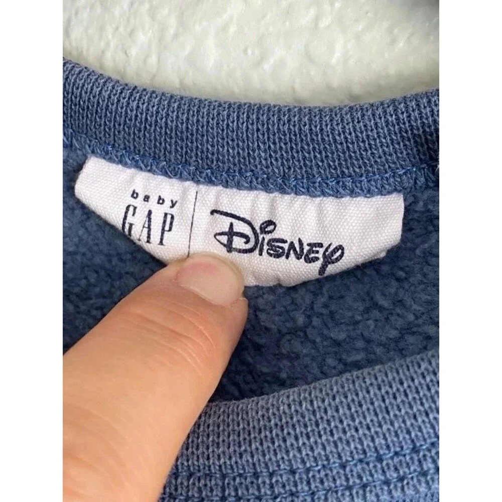 Baby Gap Disney Mickey Mouse Ski Sweatshirt Navy Blue Stripe 18-24M